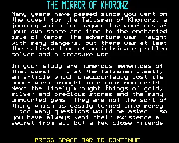 Mirror of Khoronz (19xx)(-)[h 8-Bit] screen shot title